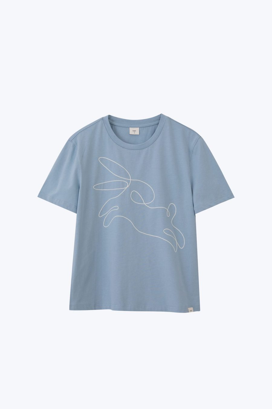 CT000870Z COTTON BUNNY EMBROIDERY TEE DUSTY BLUE