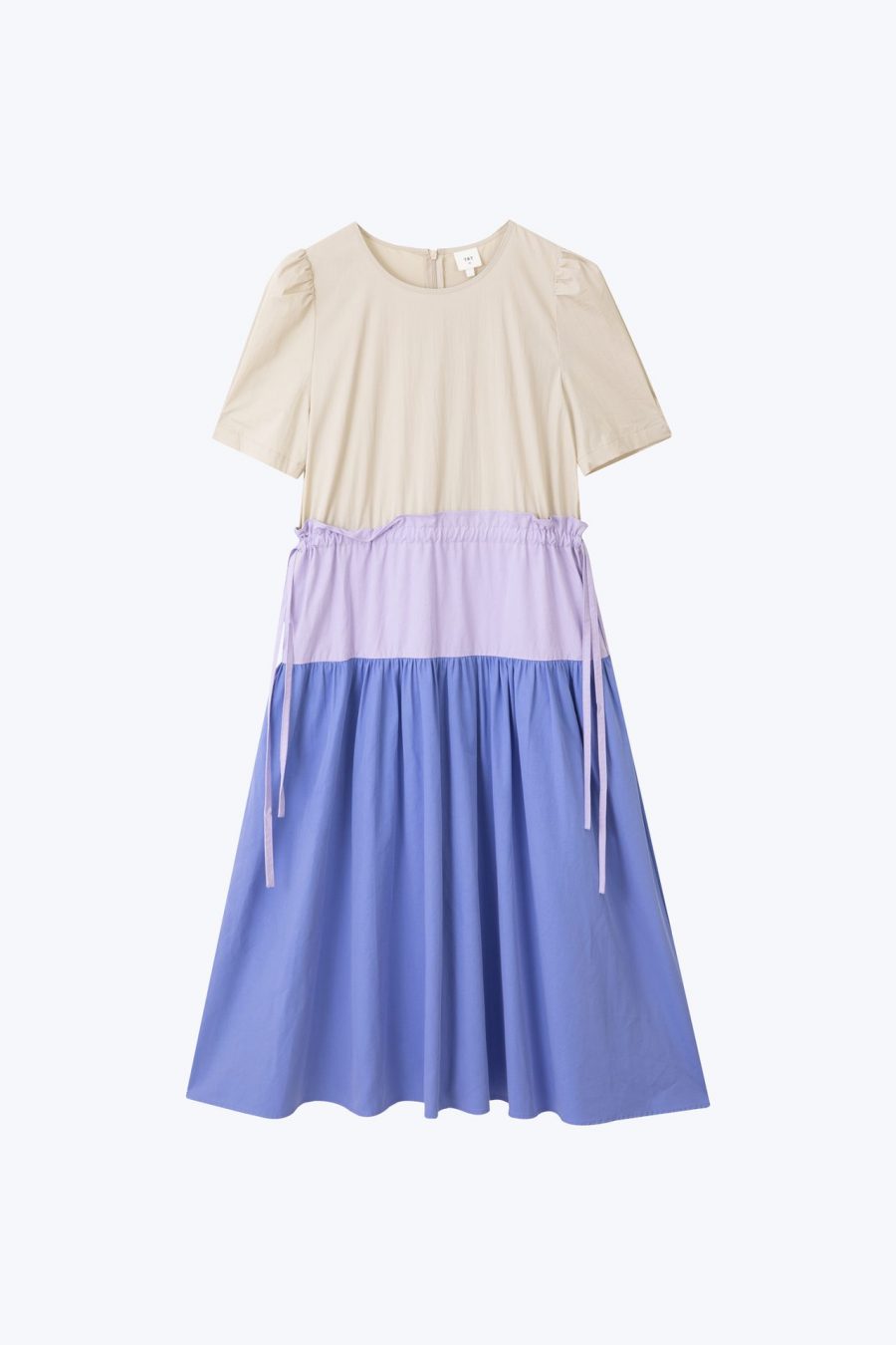CDQ000999Y COTTON LAYERED DRESS PERIWINKLE