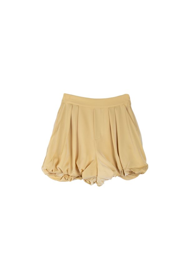 R90267 Pleated puff shorts YELLOW