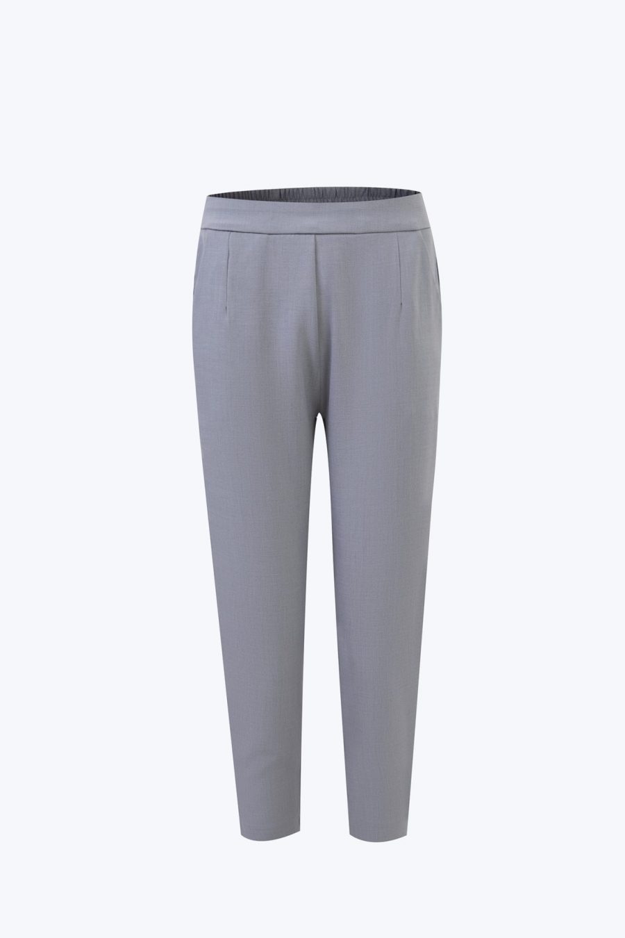 CPL000705A PULL UP SLIM TROUSERS DUSTY BLUE
