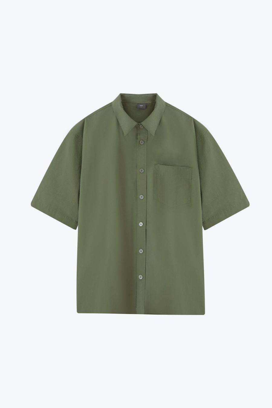 MB900207Y CASUAL OVERSIZED POINT COLLAR SHIRT ARMY GREEN