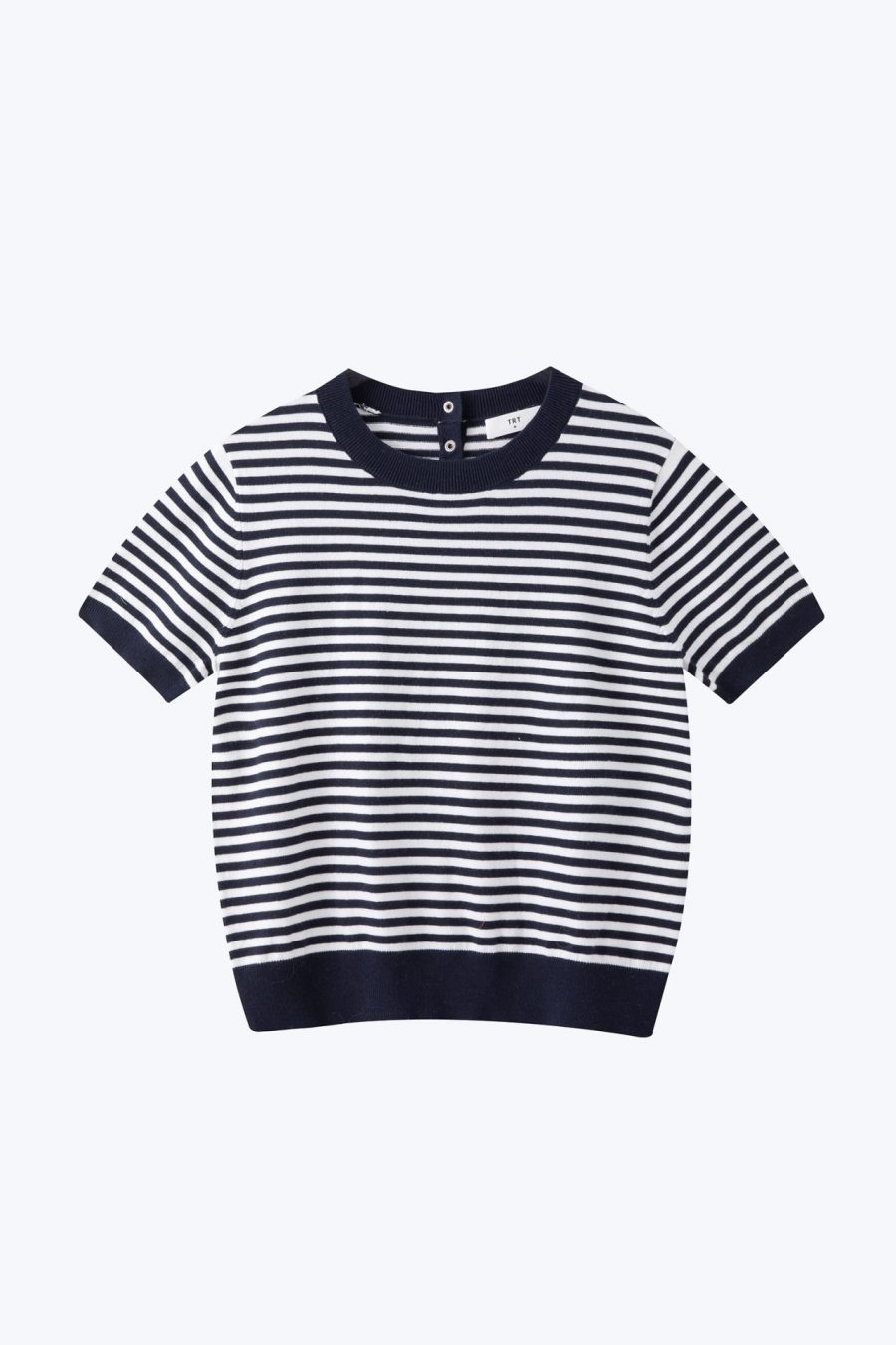 CK001034S Knitted Striped Top NAVY STRIPES