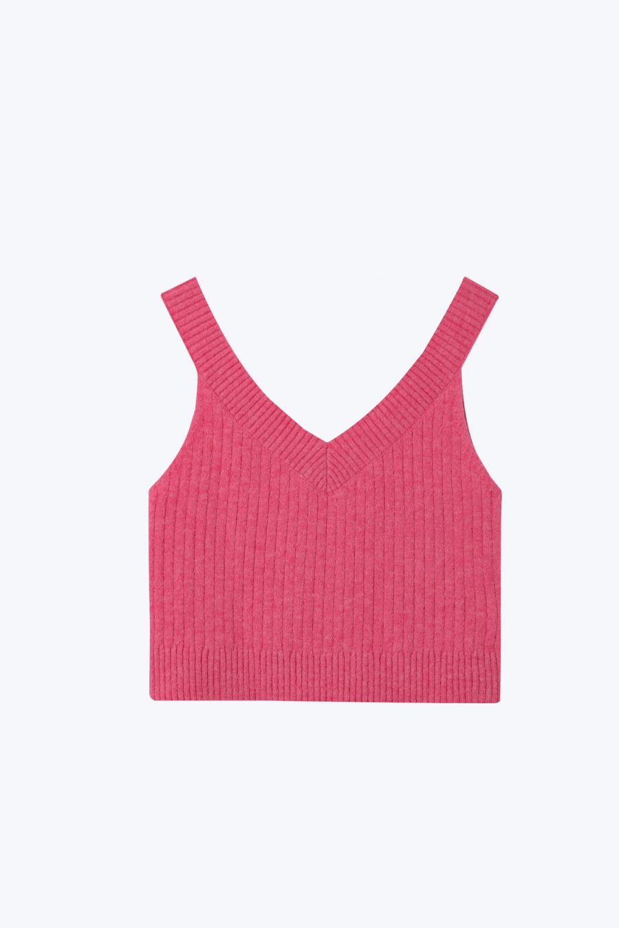 CKV001117S Knitted Cropped Top PINK