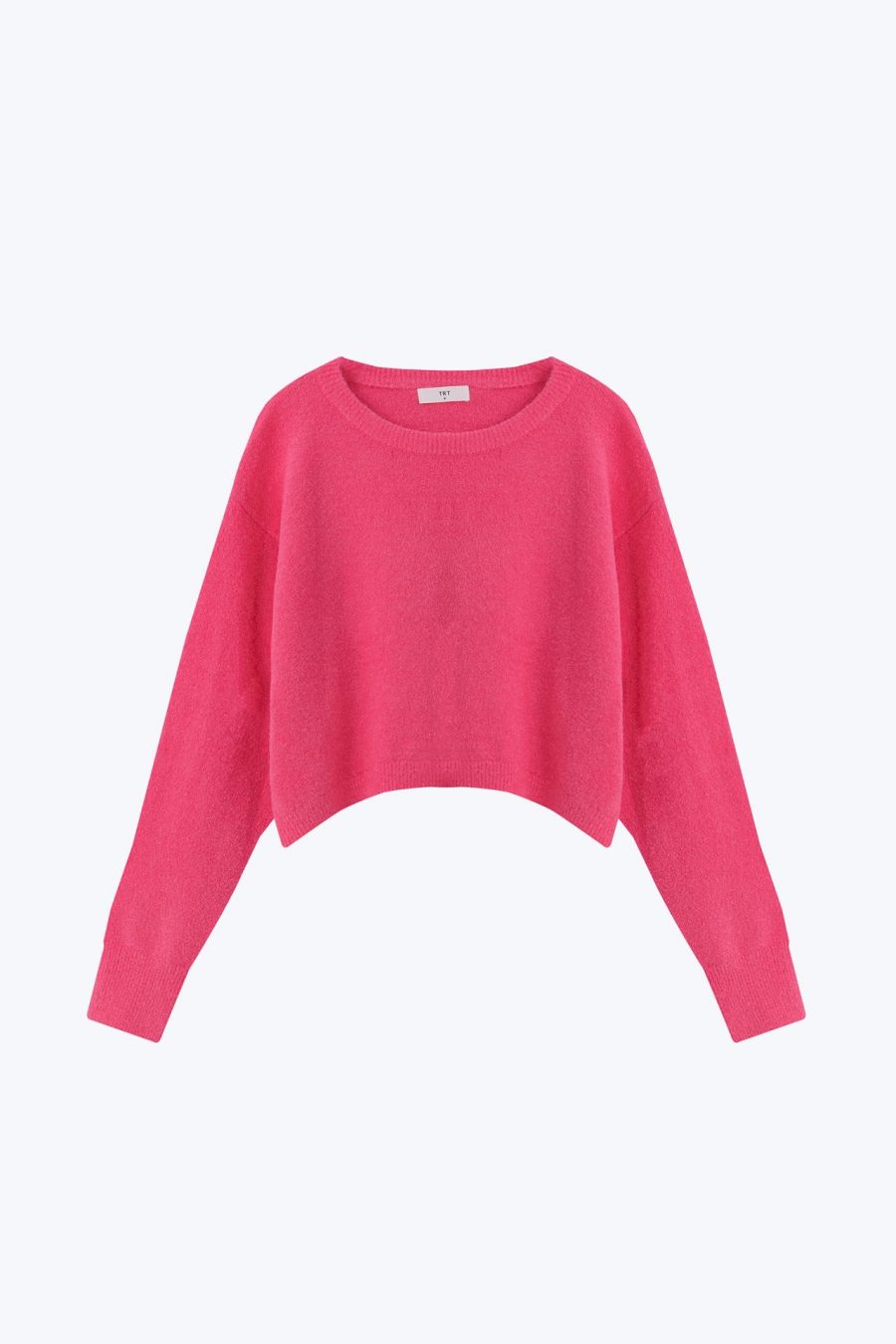 CKL001175S Knitted Textured Sweater HOT PINK