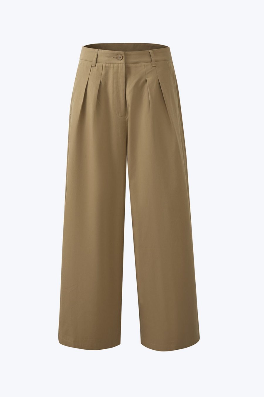 CPL001138A Pleated Trousers KHAKI