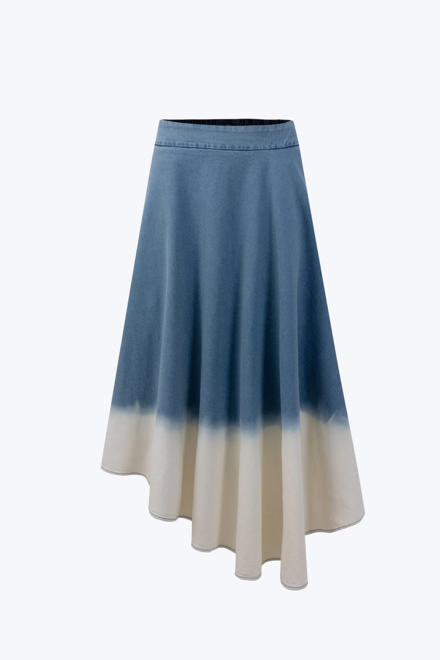 CSK001084W Washed Denim Asymmetric Skirt DENIM