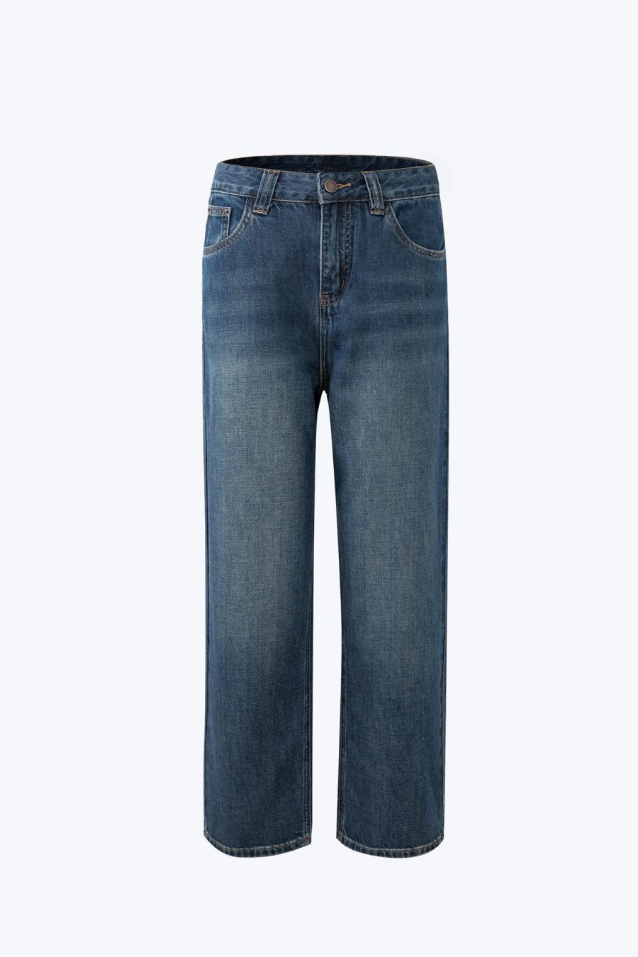 DPL001097M High Waisted Straight Jeans DENIM