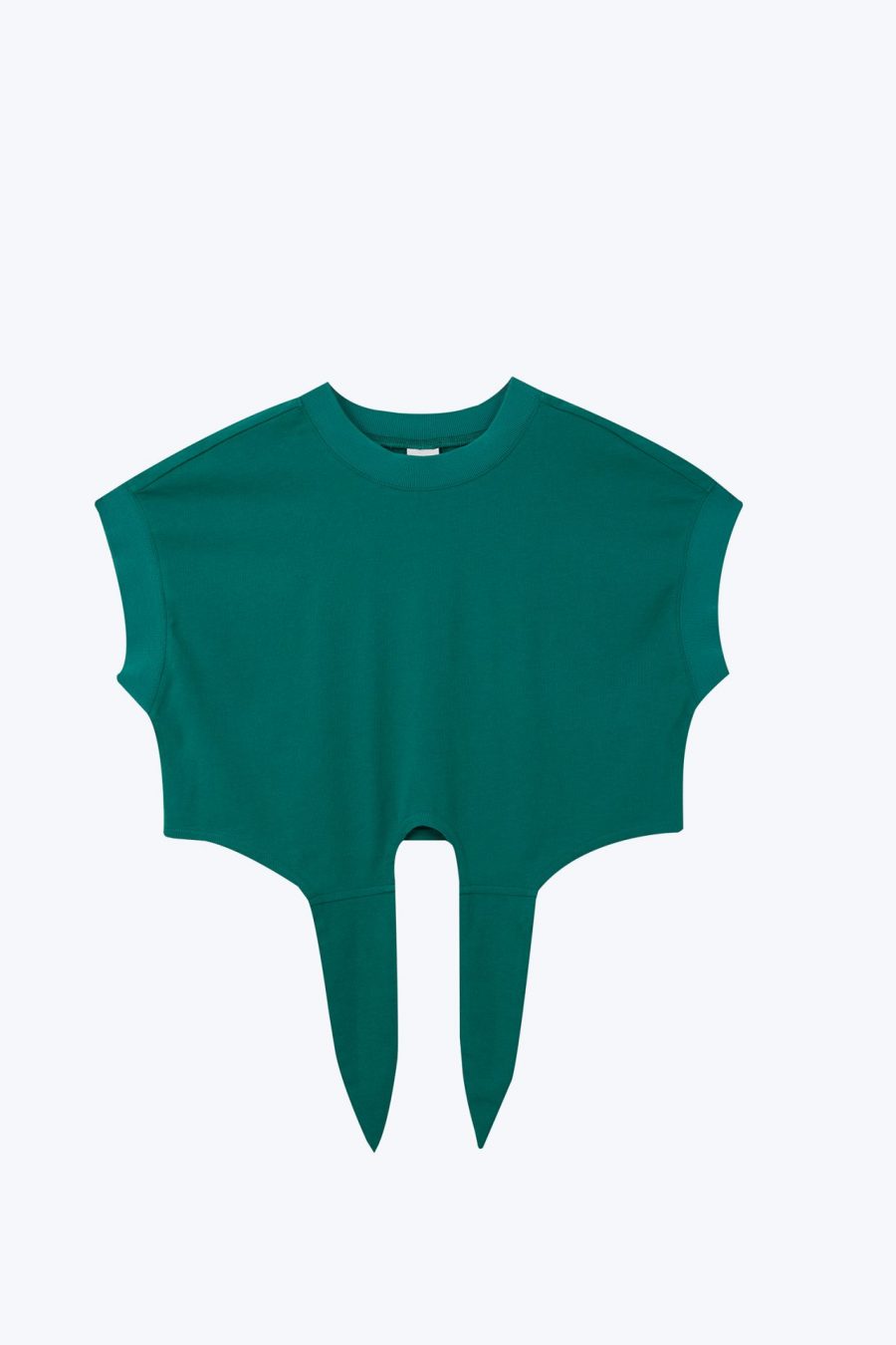 CT001226W Cotton Front Knot Tee GREEN
