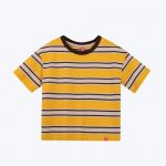 KT800049D Jersey Multi colour Wide Striped Tee YELLOW STRPPES