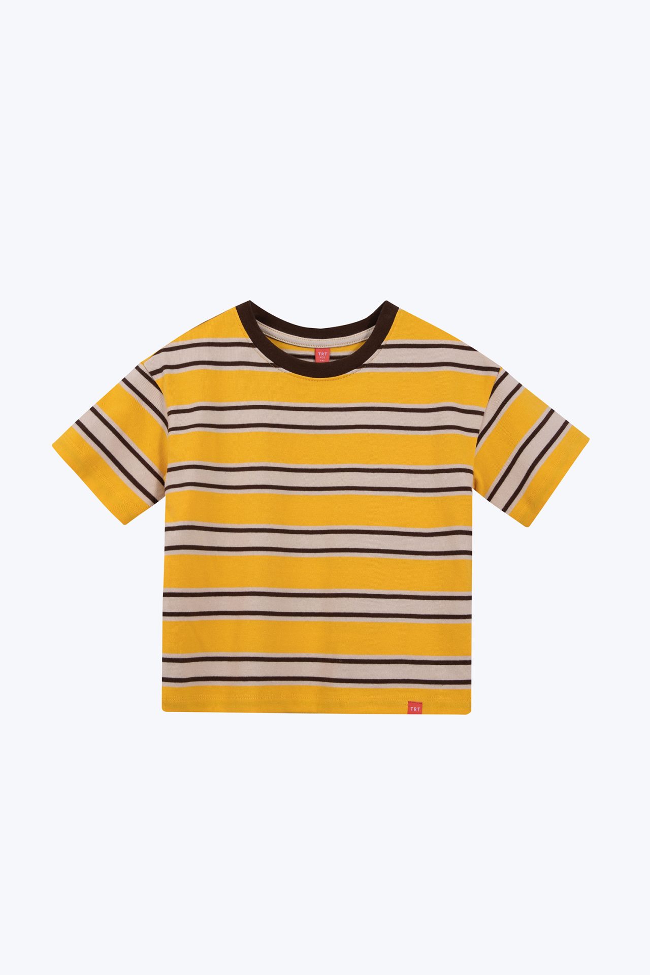 KT800049D Jersey Multi colour Wide Striped Tee YELLOW STRPPES