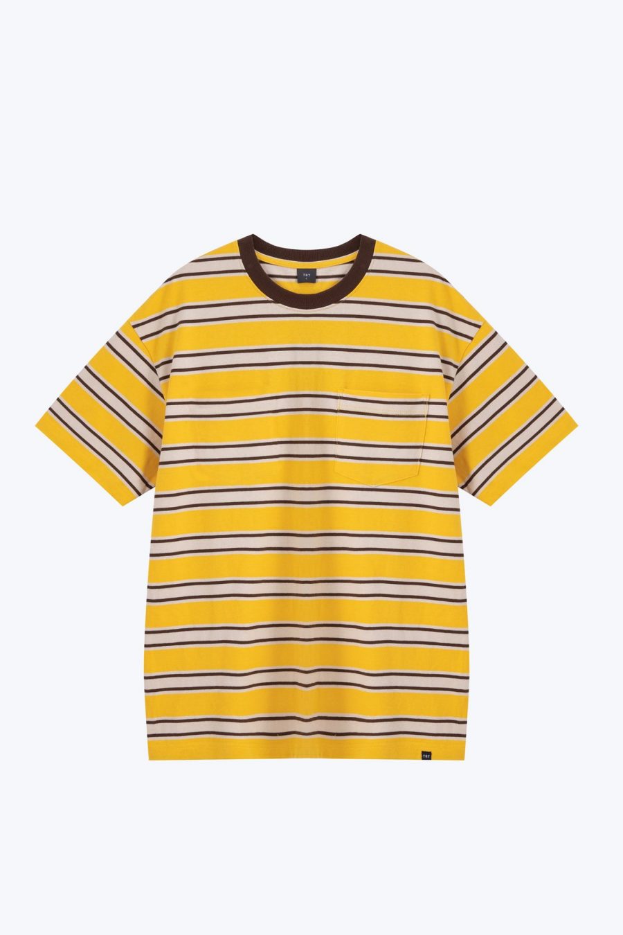 MT900277D Jersey Multi colour Wide Striped Tee YELLOW STRIPES