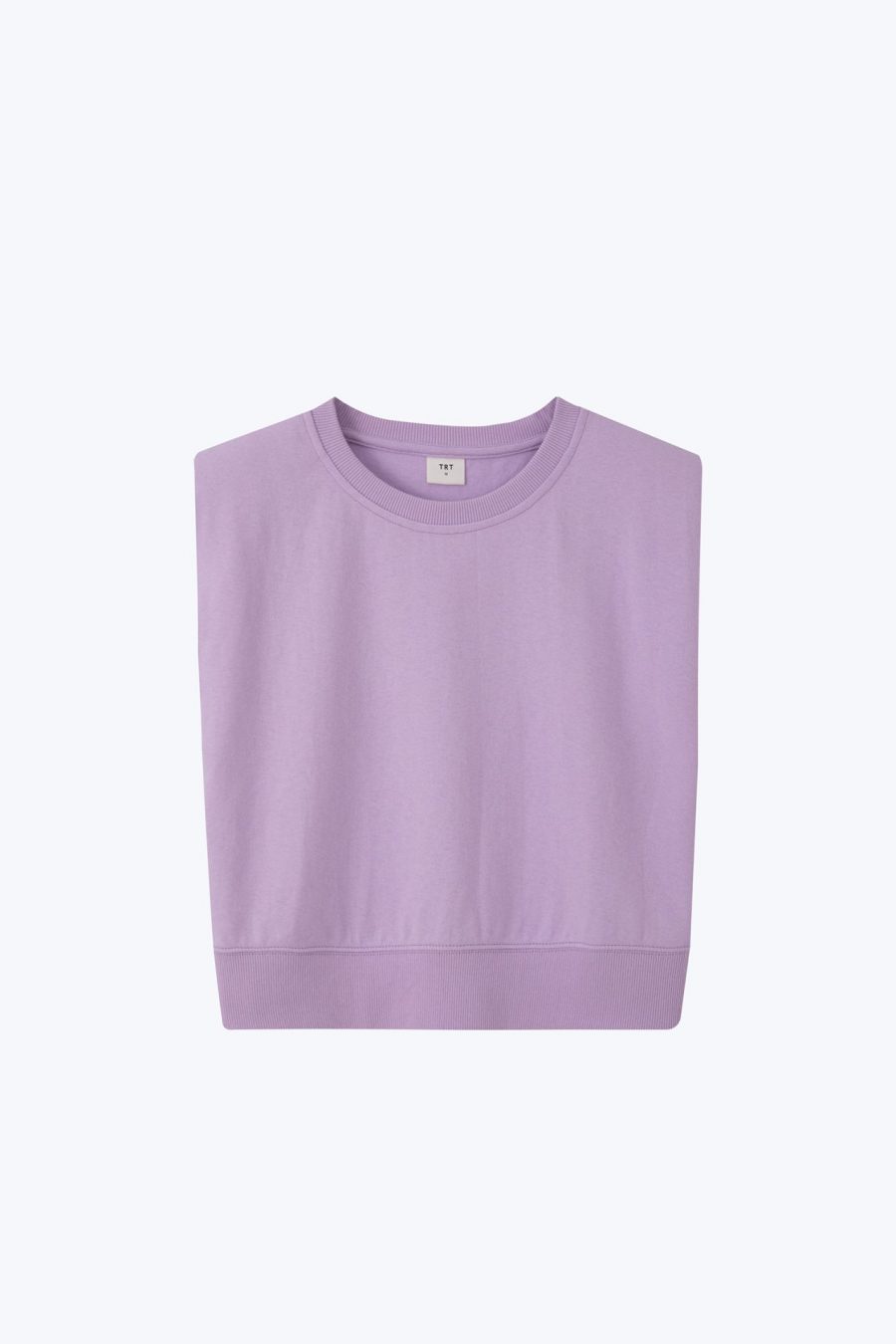 CT000565D COTTON SHOULDER PADDED TEE LILAC